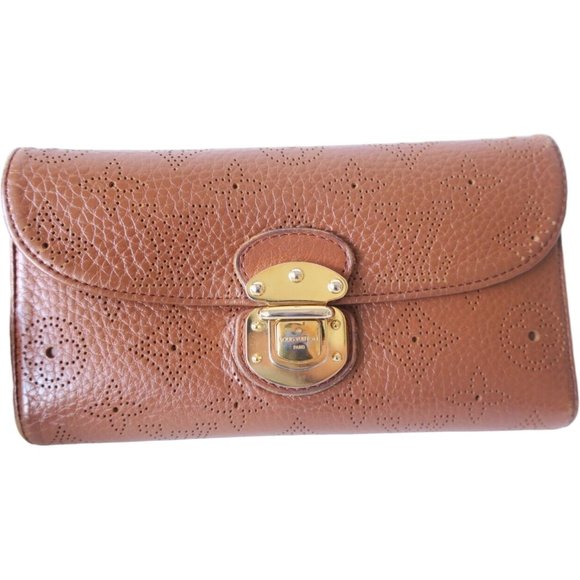 414149F V Louis Vuitton Wallet Long Amelia Brown Leather - Picture 10 of 11